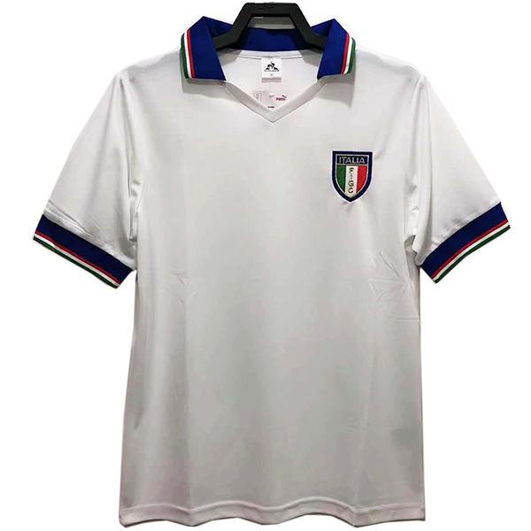 Italy away vintage retro soccer jersey copa football match men's second sportswear shirt white 1982